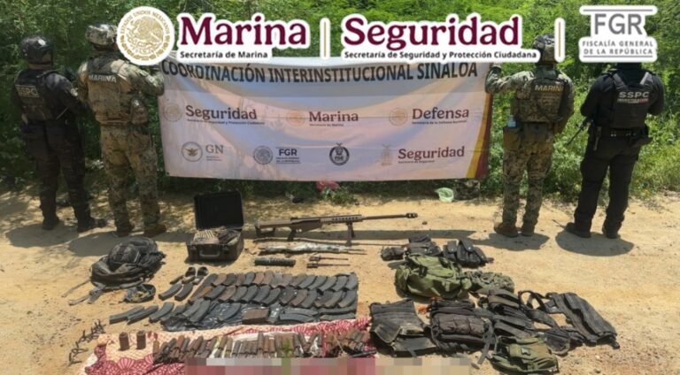 Aseguran armamento, munición, artefactos explosivos y droga