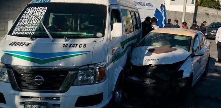 Seis personas resultaron lesionadas tras choque de unidades de transporte público 