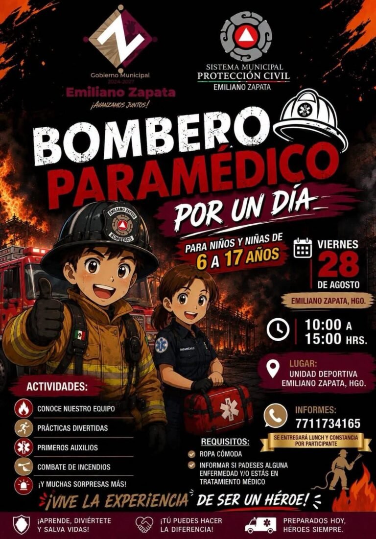 Alcaldía de Emiliano Zapata prepara el evento “Bomberos y Paramédicos por un Día”