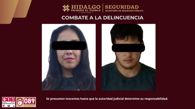 SSPH detiene a dos personas y asegura narcóticos en Tlahuelilpan y San Bartolo Tutotepec