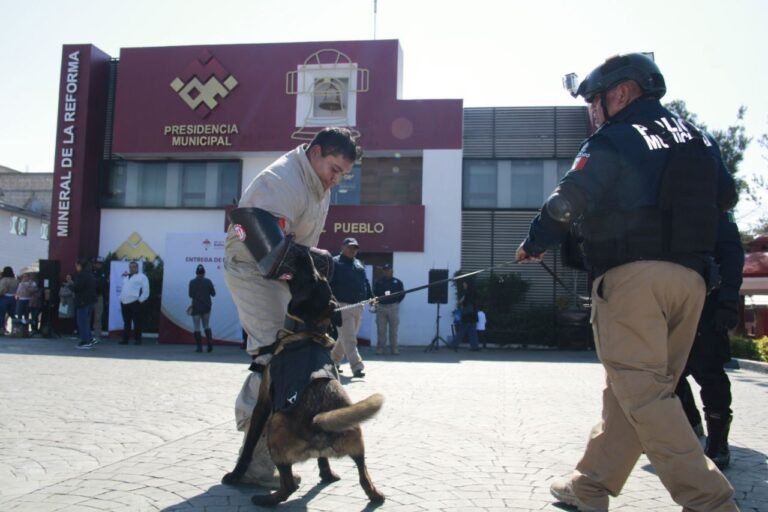 CONSOLIDA MINERAL DE LA REFORMA A SU UNIDAD K9 COMO REFERENTE DE PROFESIONALIZACIÓN Y SEGURIDAD EN HIDALGO