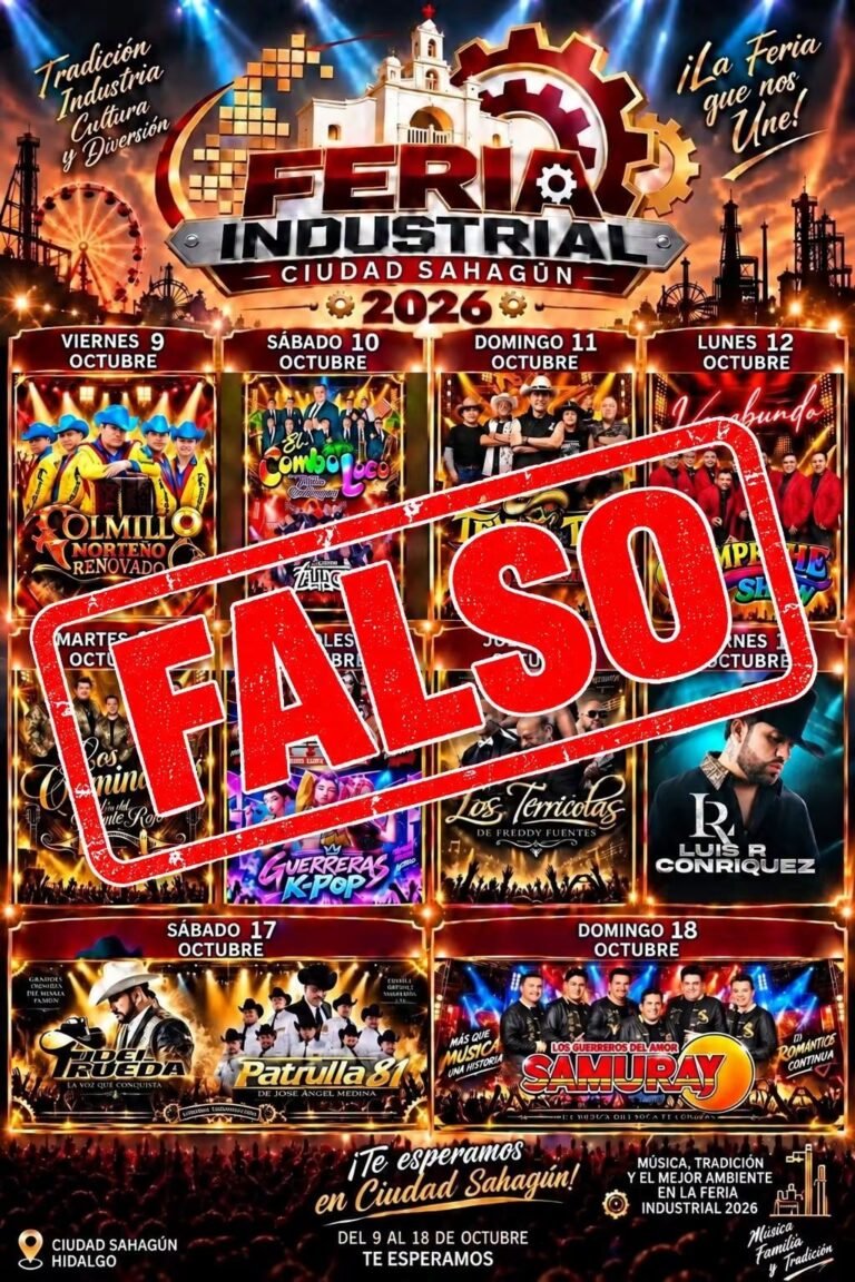 Desmienten cartel para la “Feria Industrial Sahagún 2026”
