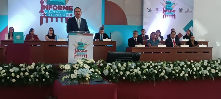 Alcalde de Zempoala, rinde su segundo informe de gobierno
