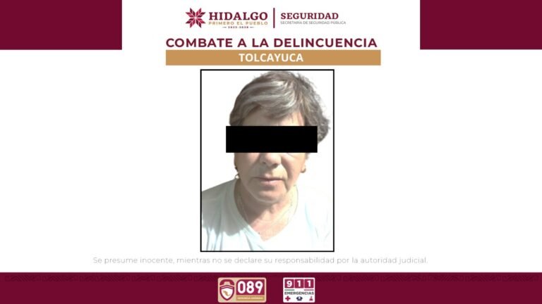 SSPH desarticula punto de narcomenudeo en Tolcayuca y detiene a una mujer