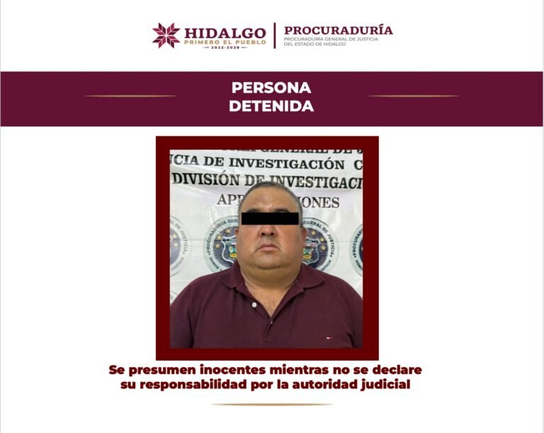 En Tula atrapan a “P” “A” “A”; sería brazo derecho de “El H”