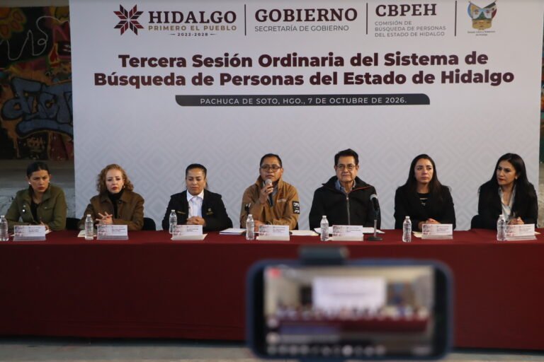 Tercera Sesión Ordinaria del Sistema de Búsqueda de Personas del Estado de Hidalgo