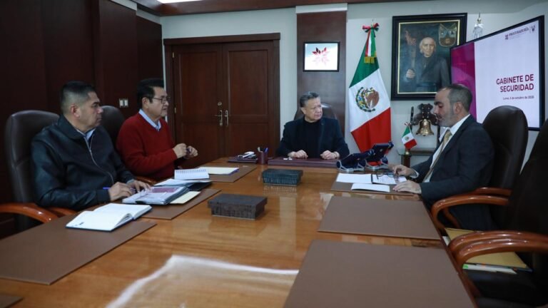 Gabinete de Seguridad refuerza acciones ante lluvias y operativos en Hidalgo