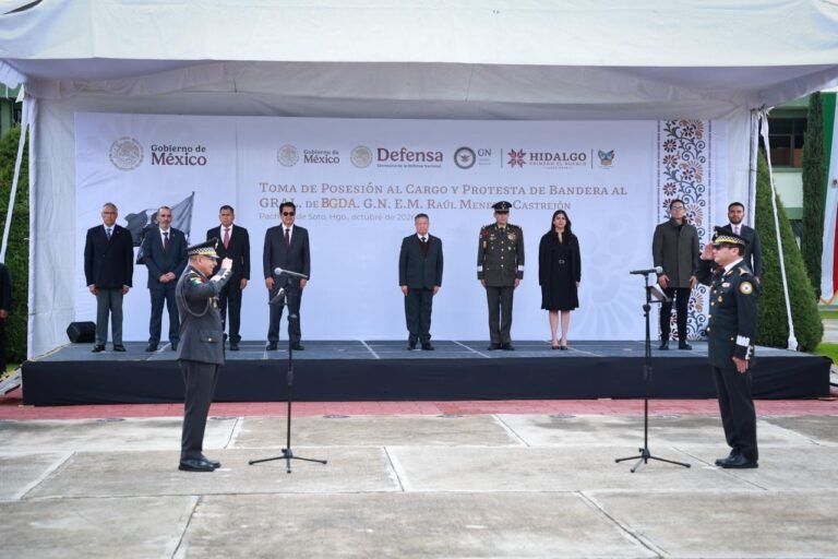 Raúl Meneses asume como nuevo coordinador estatal de la Guardia Nacional en Hidalgo