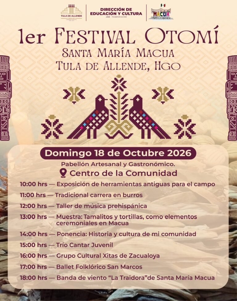 Anuncian el Festival Otomí en la comunidad de Santa María Macua